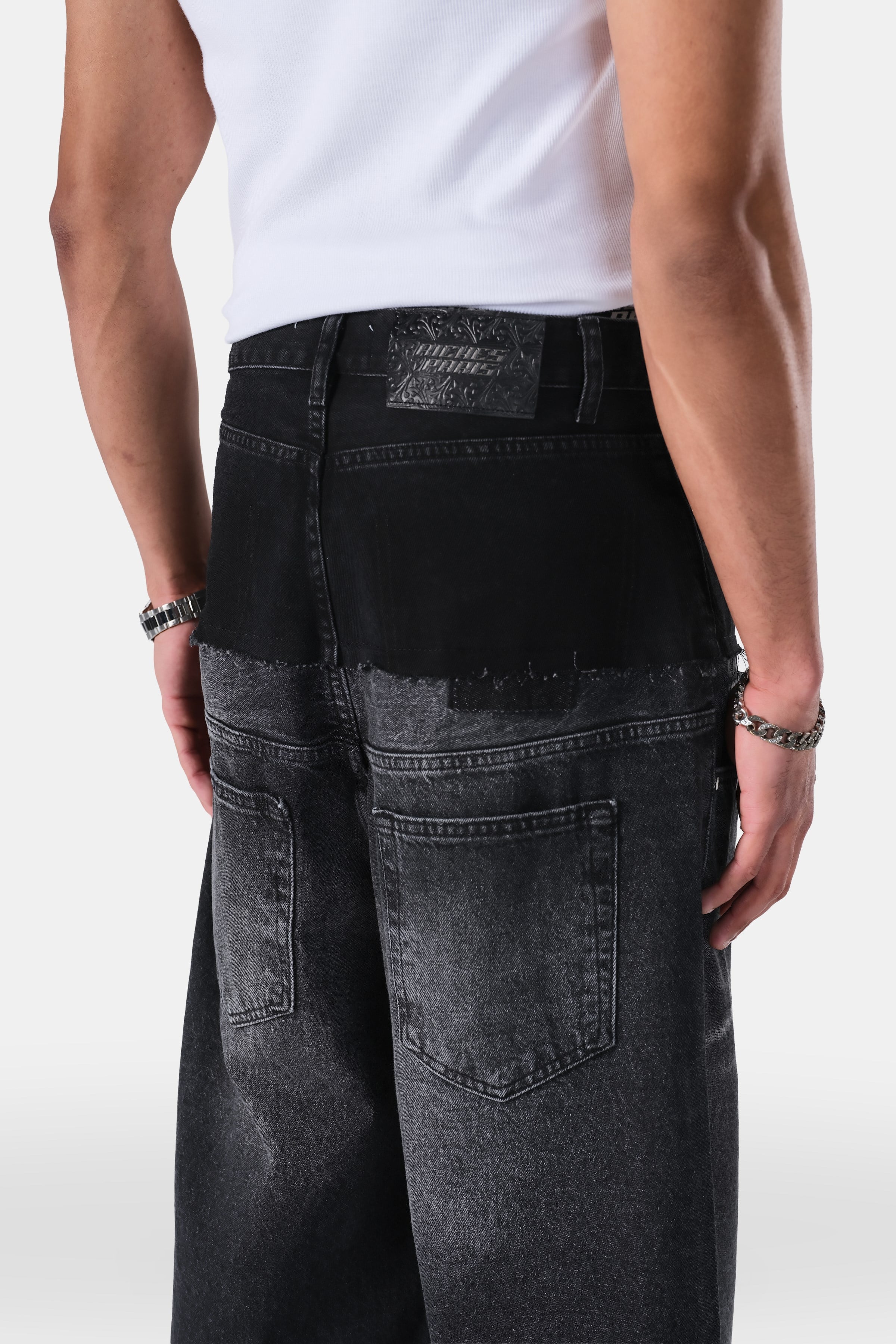 Çift Belli Baggy Fit Denim Jean