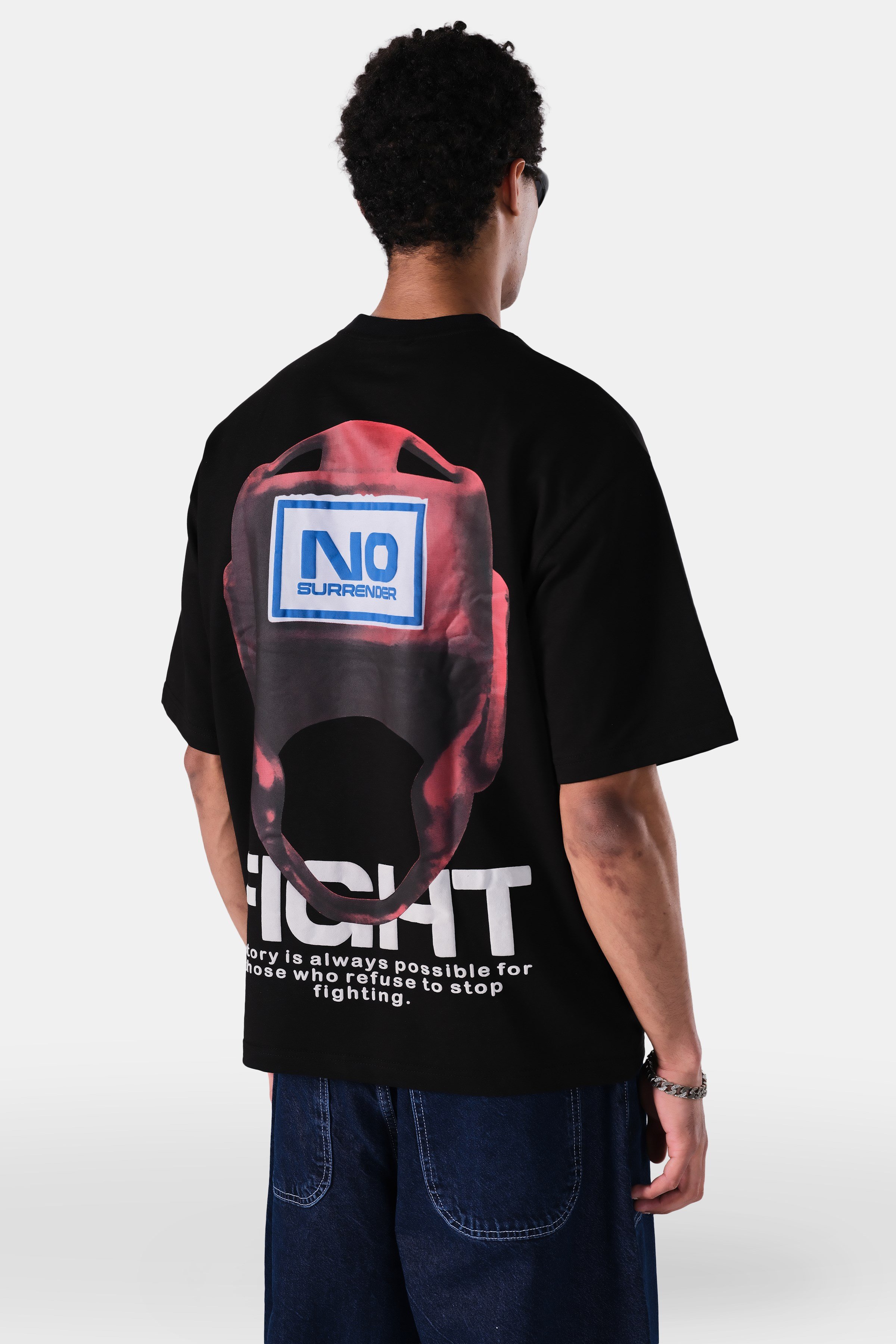 Kabaran Baskı Detaylı Oversize Fit Tshirt