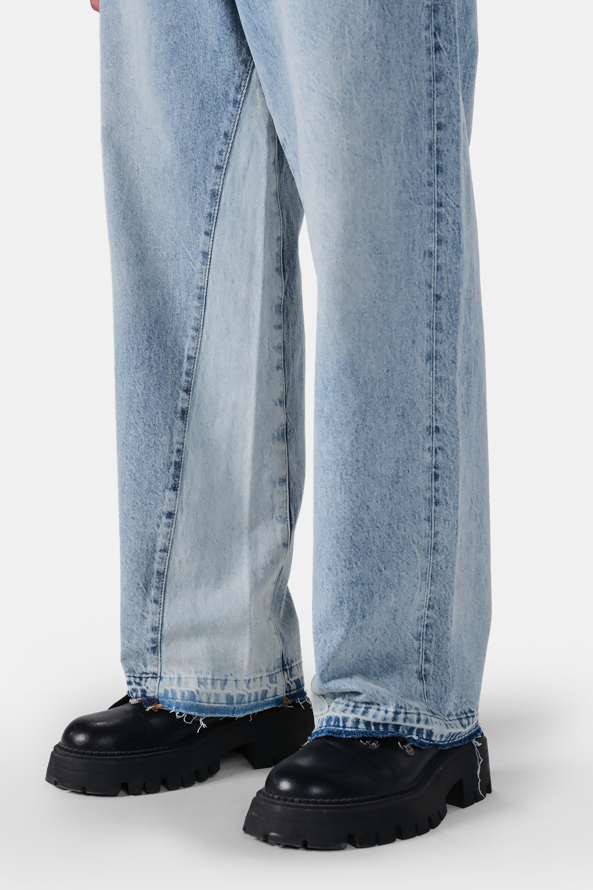 Kumaş Garnili Baggy Fit Jean
