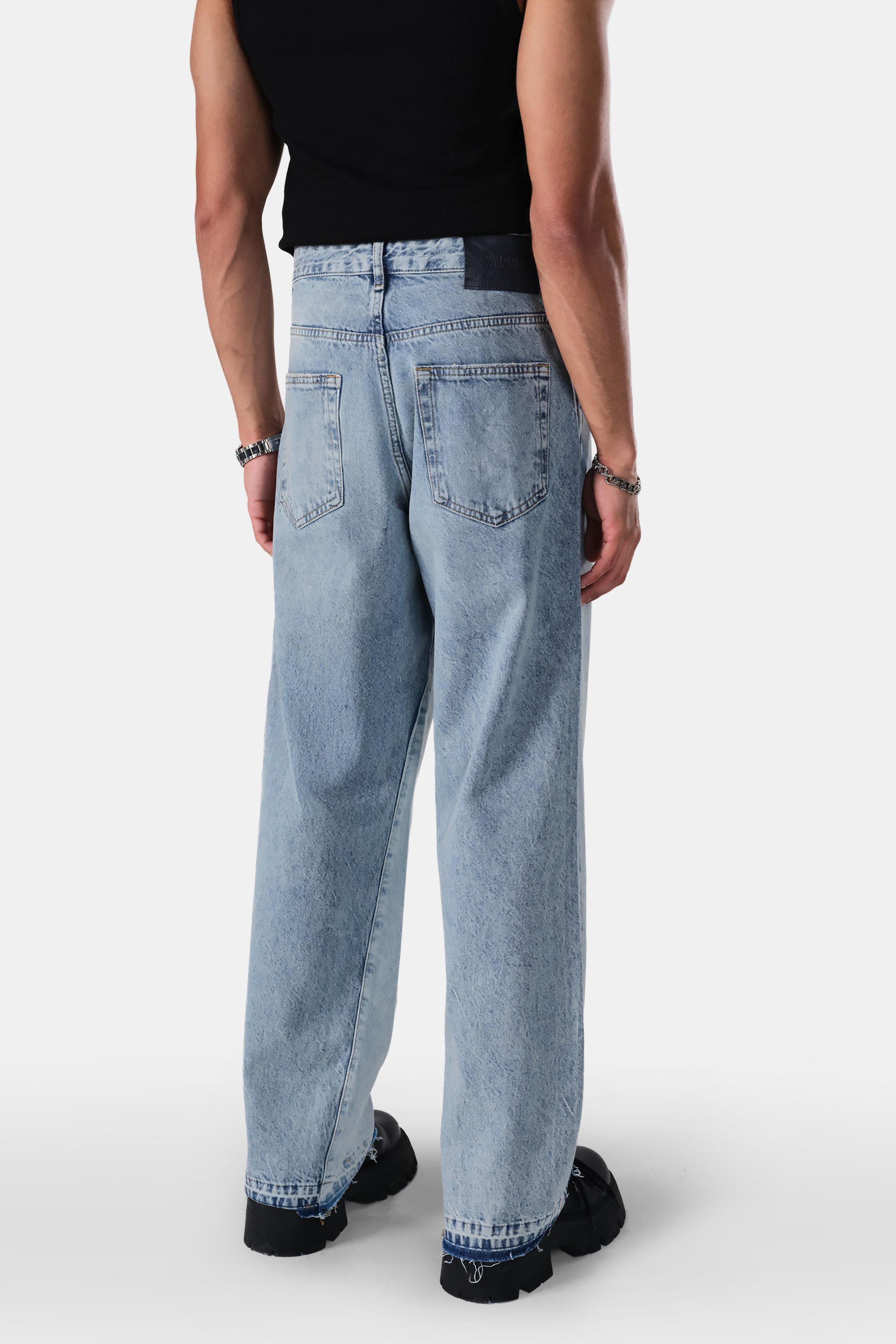 Kumaş Garnili Baggy Fit Jean