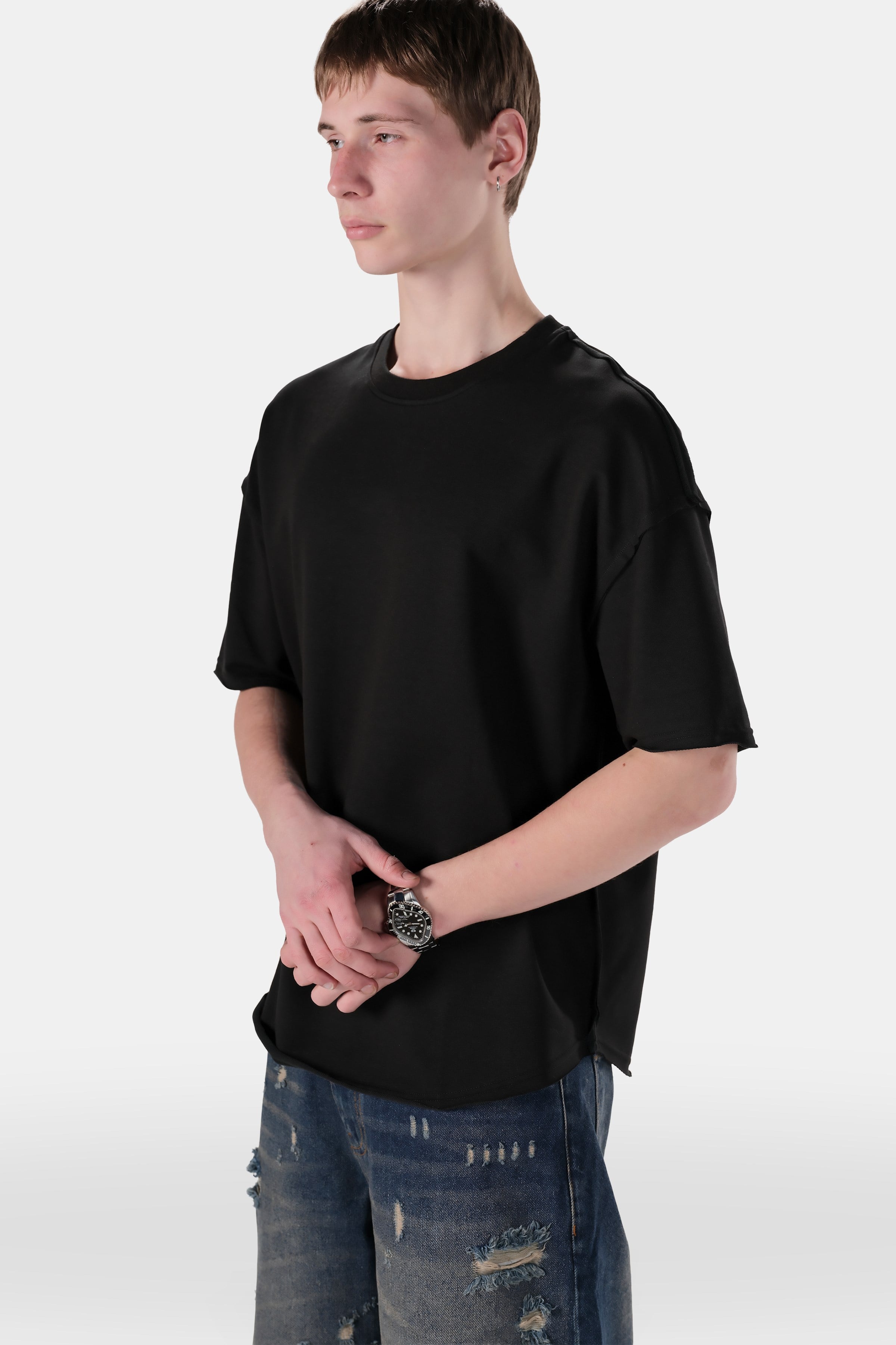 Pis Dikişli Oversize Fit Tshirt