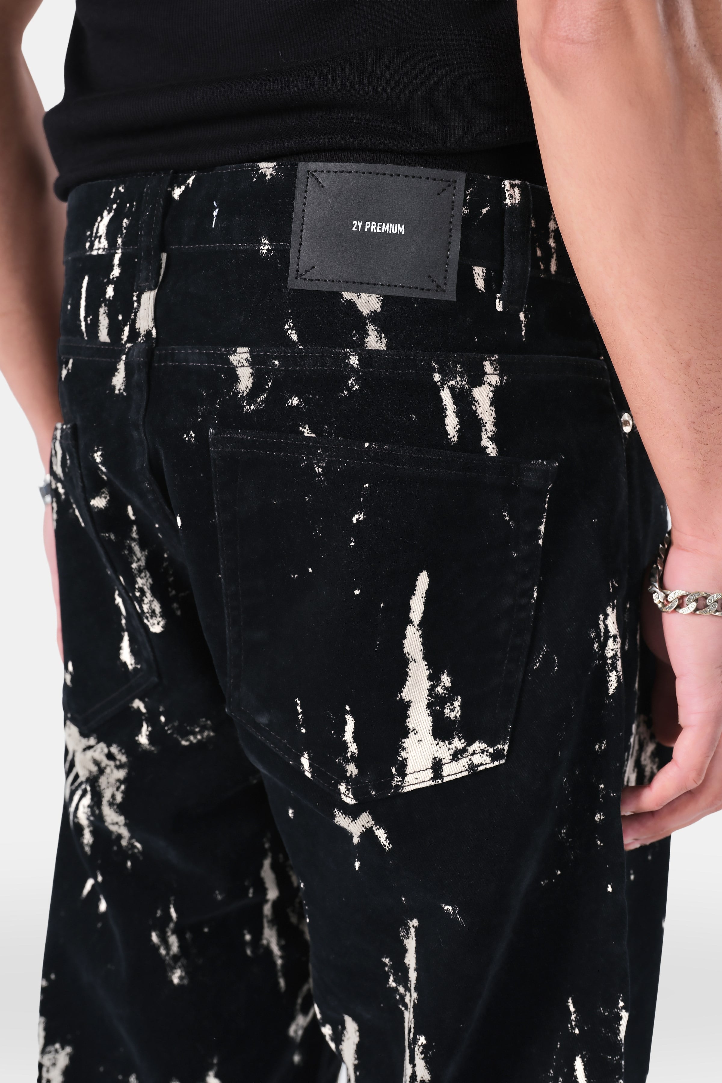 Süet Görünümlü Baggy Fit Jean