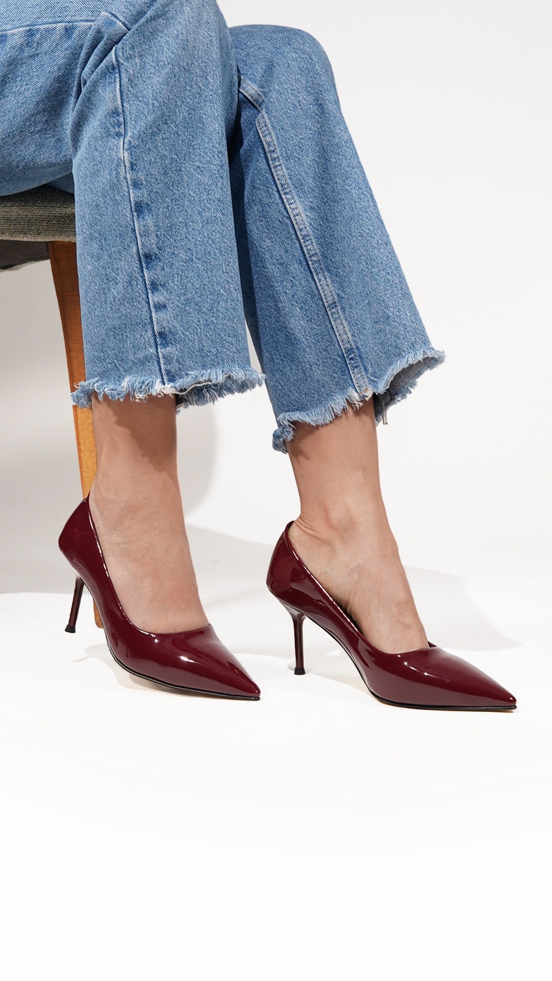 Santiago Bordo Rugan Kadın Stiletto 