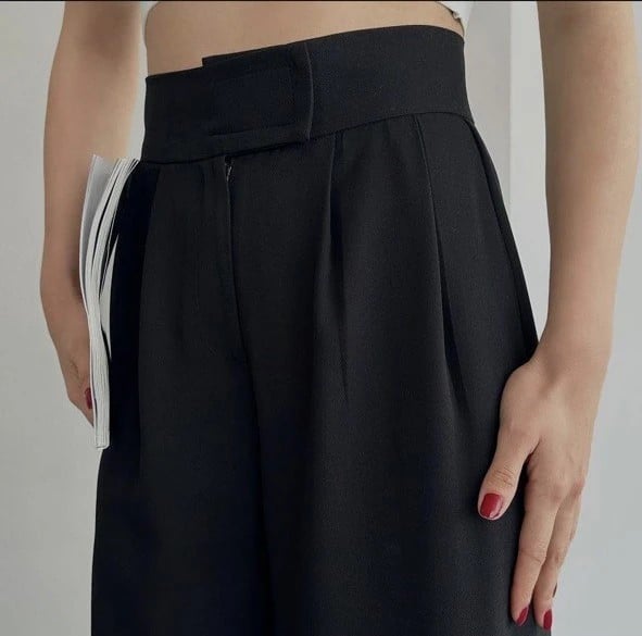 SİYAH BOL KESİM PANTOLON
