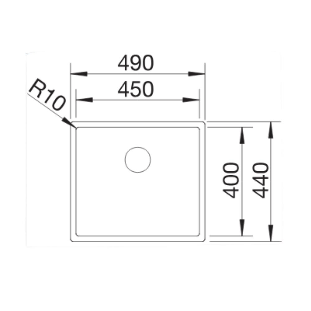 Blanco CLARON 450 IF Paslanmaz Çelik Evye, Tezgah Üstü, 45x40 cm