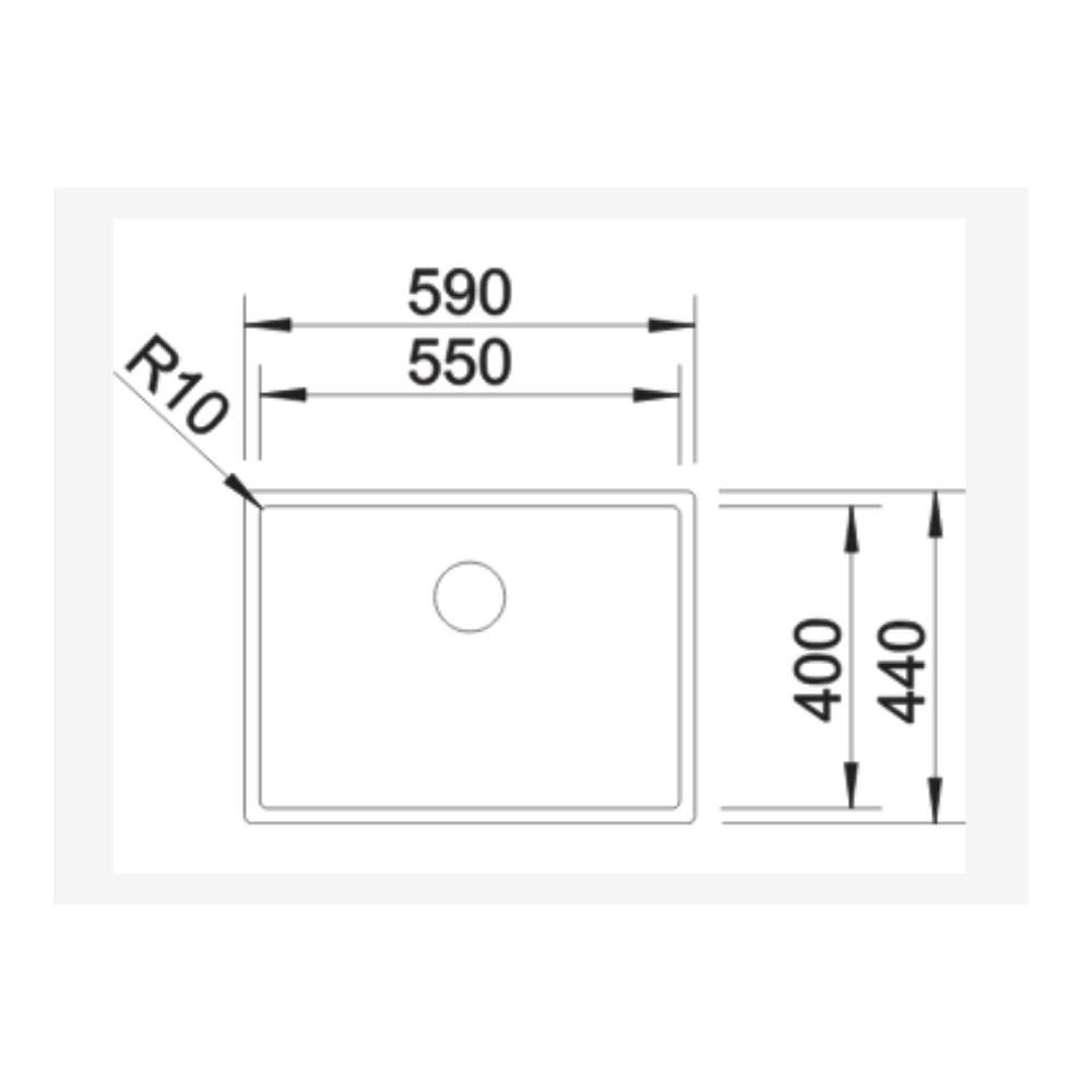 Blanco CLARON 550 IF Paslanmaz Çelik Evye, Tezgah Üstü, 55x40 cm
