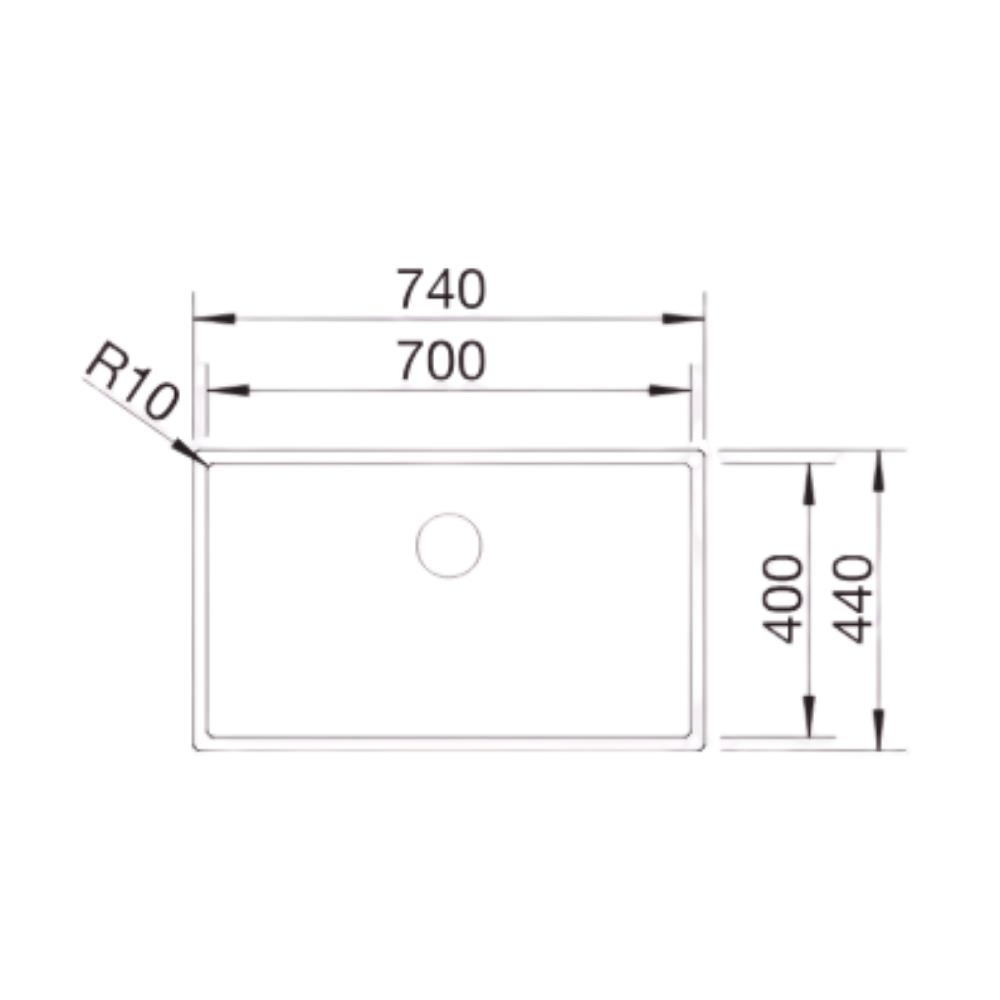 Blanco CLARON 700 IF Paslanmaz Çelik Evye, Tezgah Üstü, 70x40 cm
