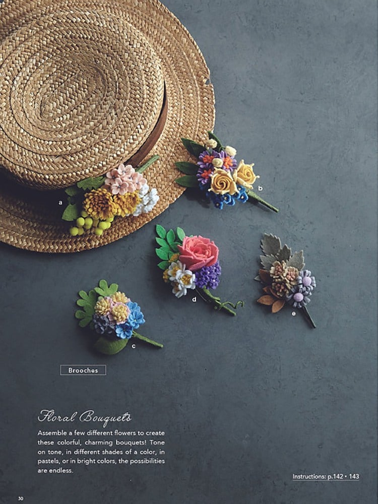101 Beautiful Felt Flowers (İngilizce)