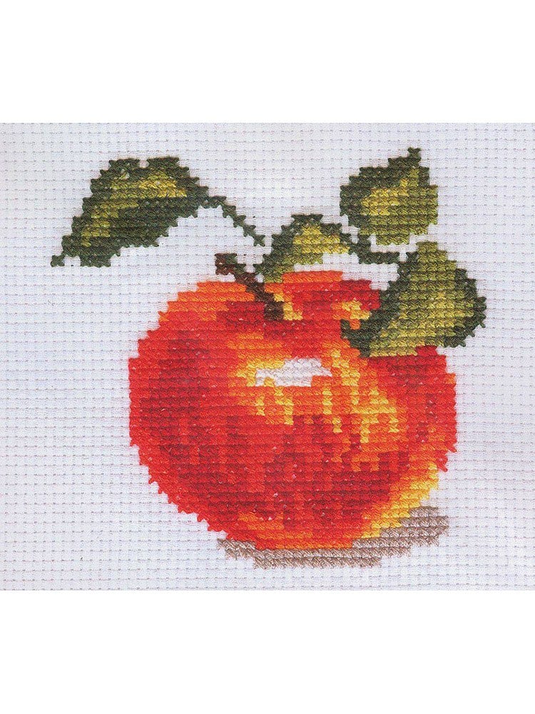 Alisa Apple Counted Cross Stitch Kit (Aida, Threads and Chart Included) - 0-49