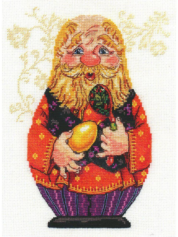 Alisa Grandpa Counted Cross Stitch Kit (Aida, Threads and Chart Included) - 6-08