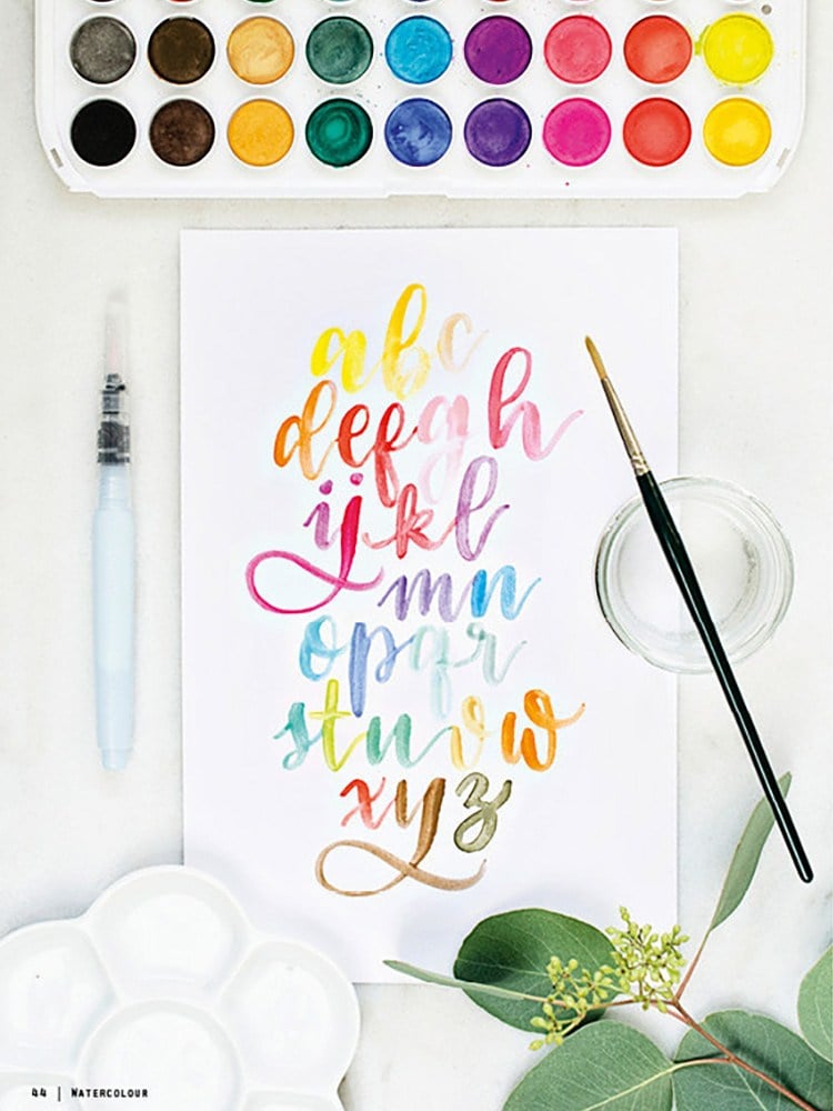 Brush Lettering And Watercolor (İngilizce)