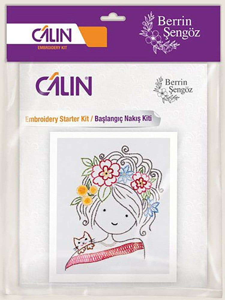 Calin - Berrin Şengöz Başlangıç Nakış Kiti – Kedili Kız