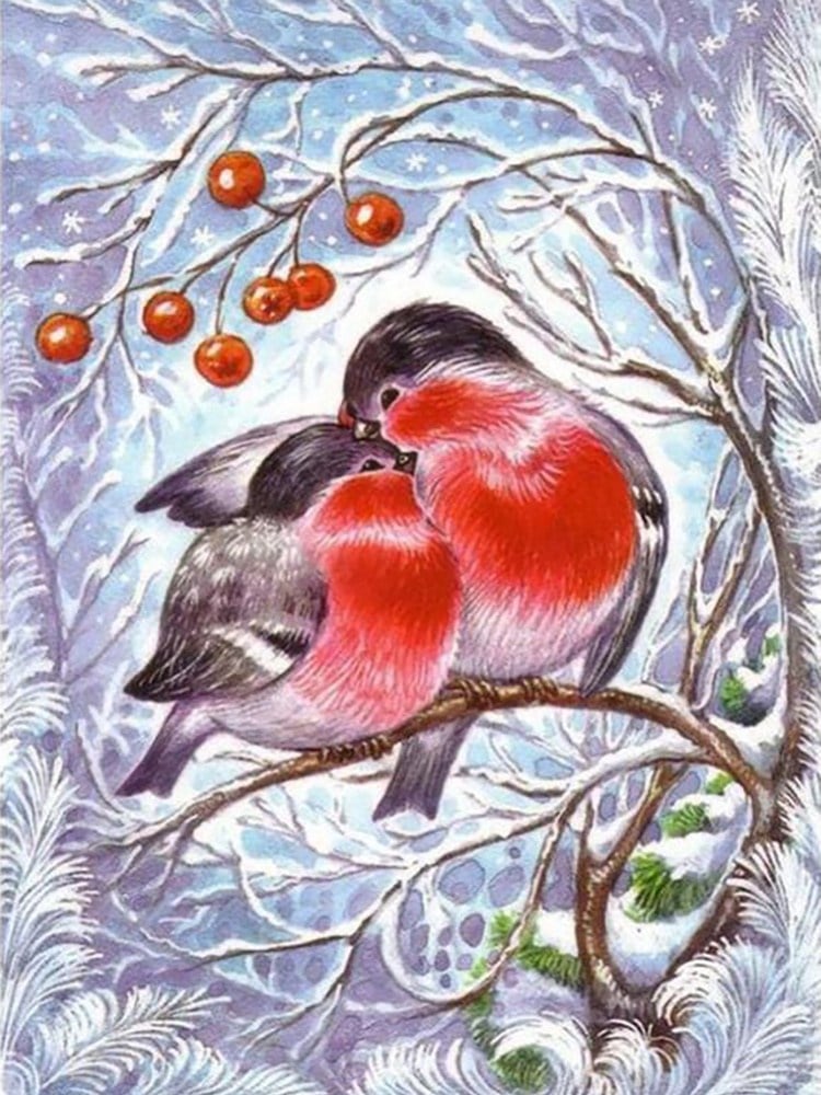Collection D`Art Elmas Kiti - Bullfinches (27x38cm)