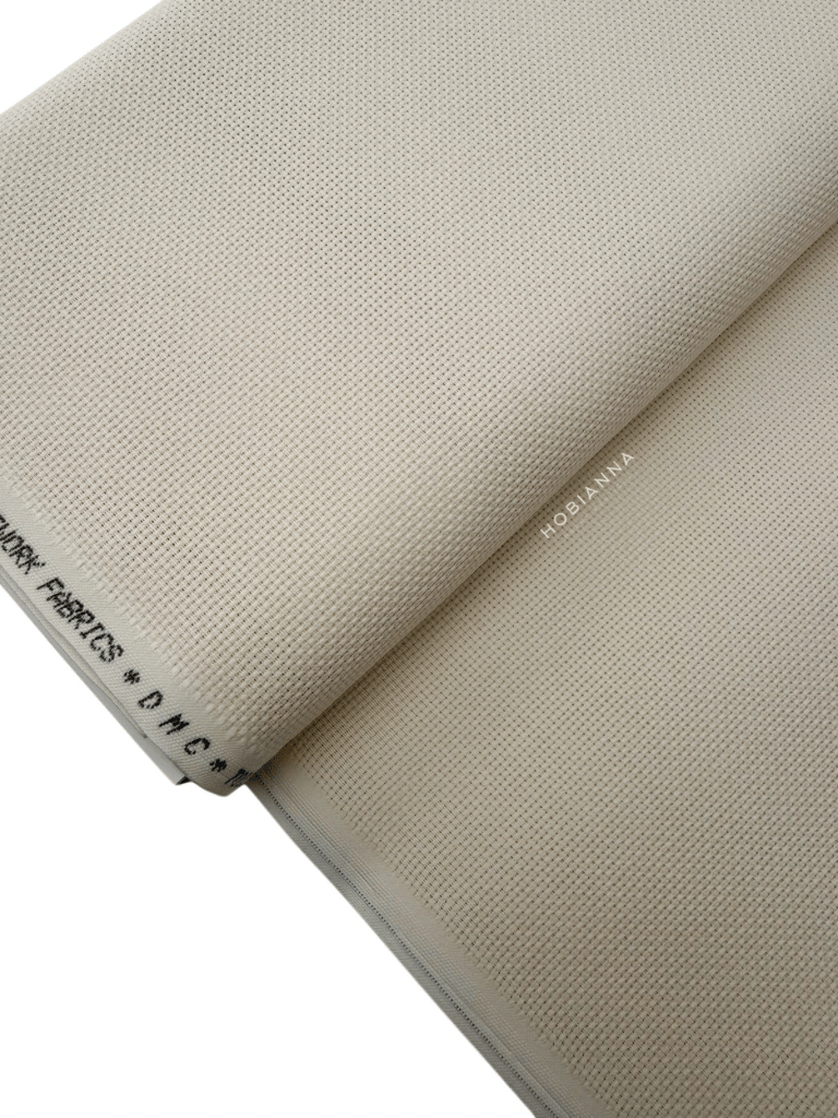 DMC Fabric Aida - DM222-Ecru, Width:110cm, 14Ct - Ecru