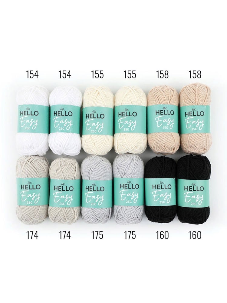 Hello Easy İplik - 12'Li Set Kutulu - Essential