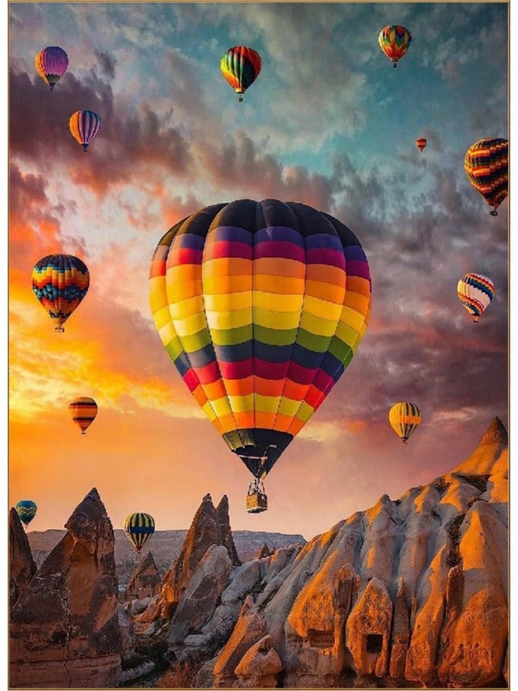 Hobby Mood Elmas Mozaik Tablo Kiti - Kapadokya Balonları (30x40 cm) - GD83213