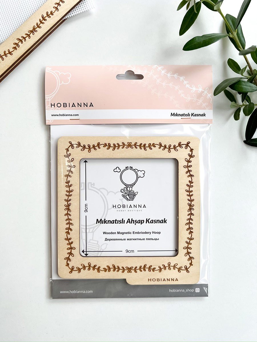 Hobianna Mıknatıslı Ahşap Kasnak – Olivia 9x9cm