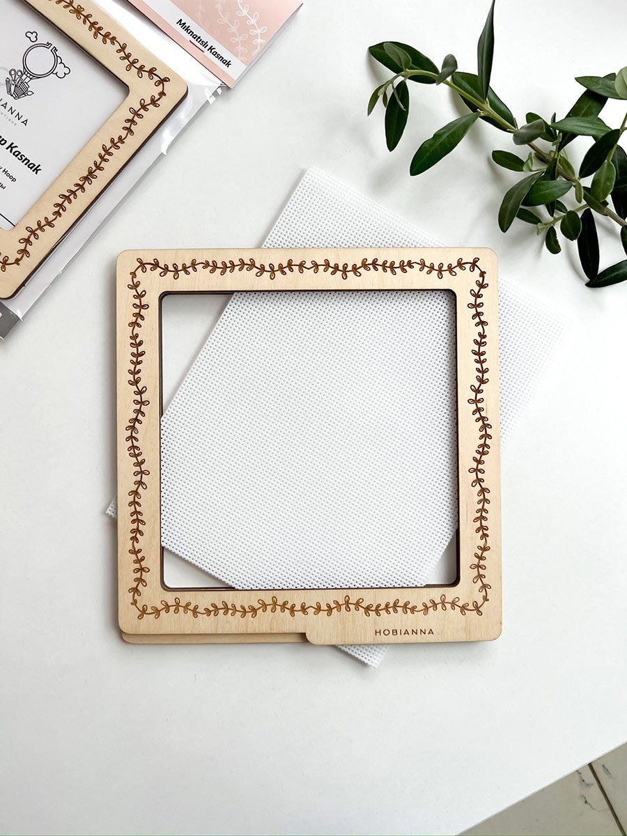 Hobianna Mıknatıslı Ahşap Kasnak – Olivia 14x14cm