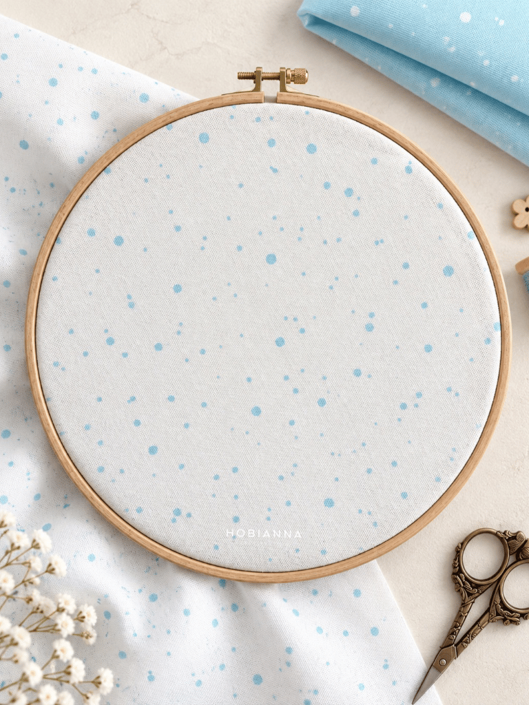Hobianna Nazende – Splash White Blue Dot – Width:160cm, 27Ct