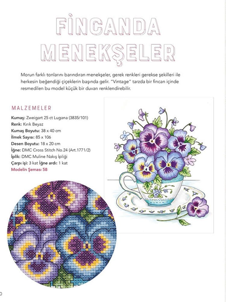 Kanaviçe Çiçeklerin Güzelliği Kitabı
