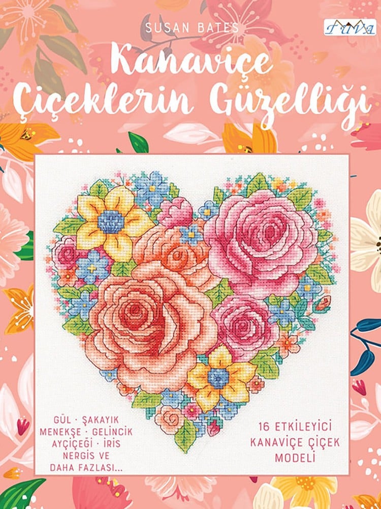 Kanaviçe Çiçeklerin Güzelliği Kitabı