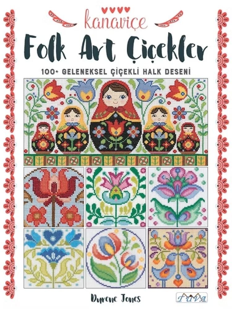 Kanaviçe Folk Art Çiçekler Kitabı