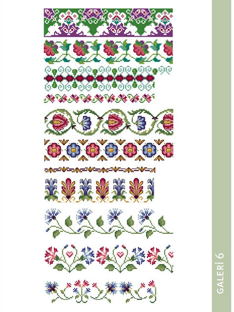 Kanaviçe Motif Serisi 3 - Bordürler Kitabı