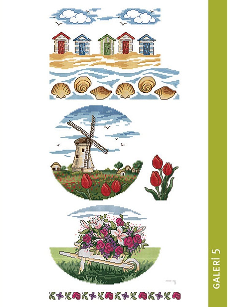 Kanaviçe Motif Serisi 5 - Manzaralar Kitabı