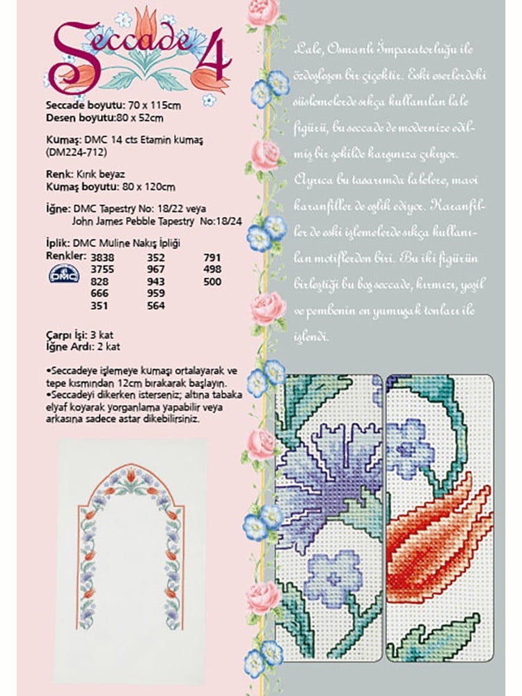 Kanaviçe Seccade Modelleri 1 Kitabı