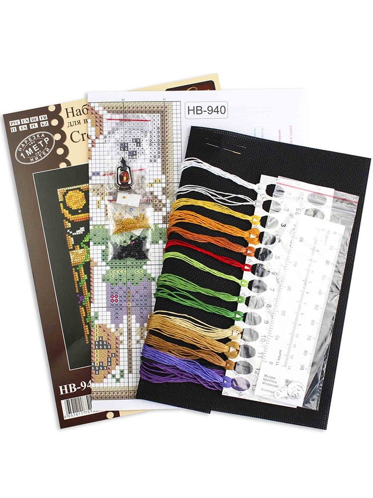MP Studia Mini Sampler: Cadılar Bayramı Kanaviçe Kiti (Etamin, İplik ve Şema Dahil) - HB-940