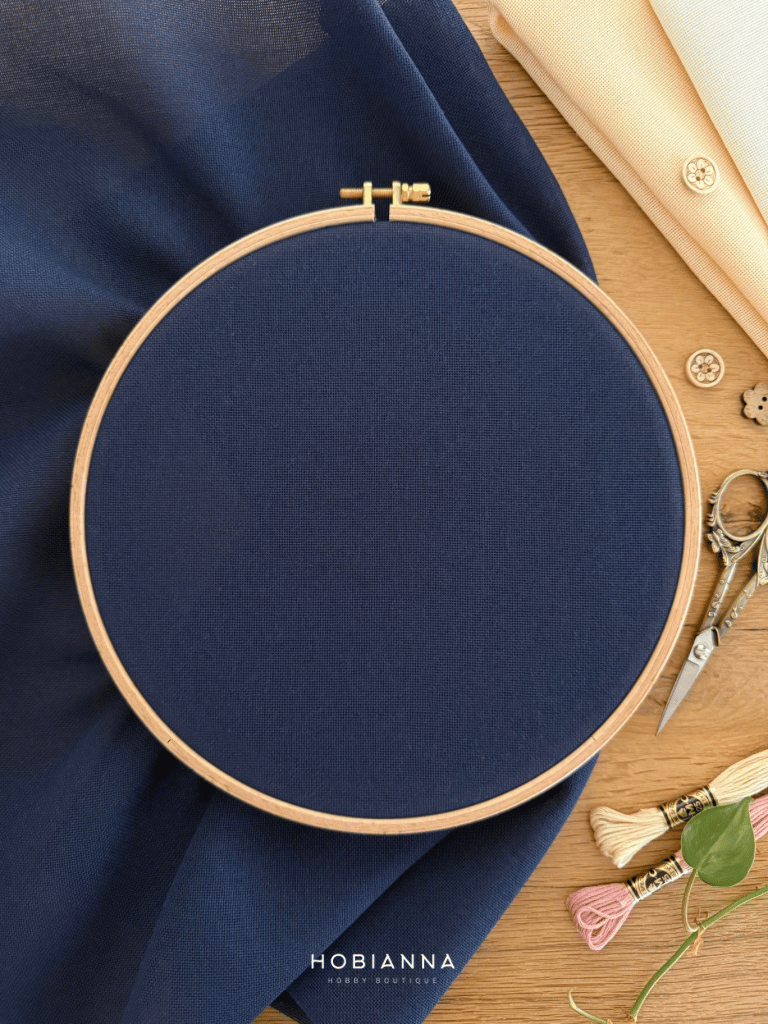Nazende Evenweave Kumaş- Lacivert - En:160cm, 27ct