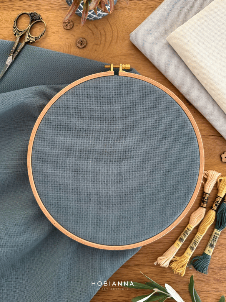 Nazende Evenweave Fabric- Petrol - Width:160cm, 27ct