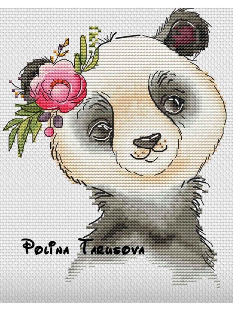 Panda Kanaviçe Şablonu (Elektronik Versiyonu) - EVS-PT01
