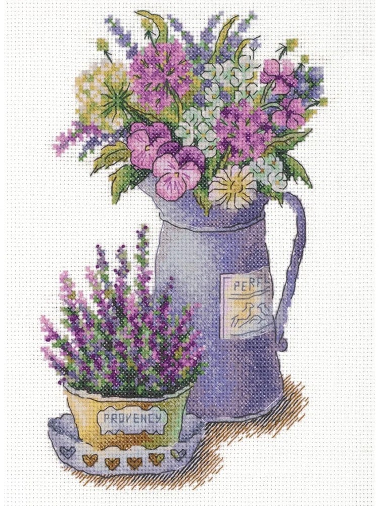 Panna Kanaviçe Kiti - C-7125 - Flowers of Provence