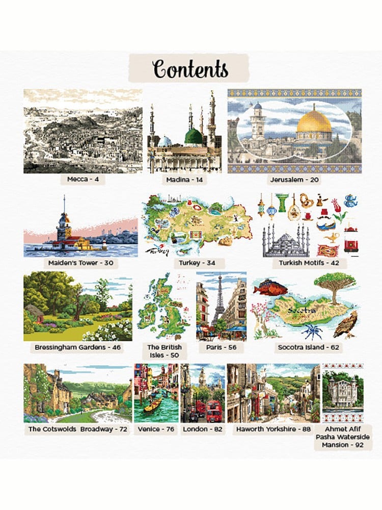 Stunning Scenery in Cross Stitch Kanaviçe Kitabı (İngilizce)