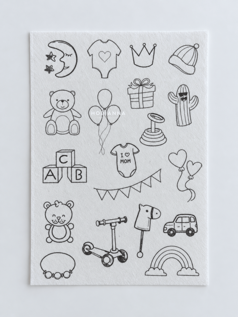 Water Soluble Adhesive Interfacing - Bear & Baby