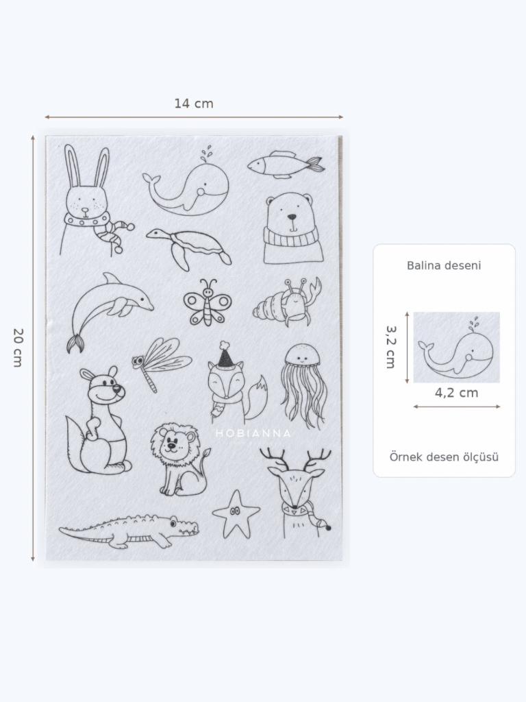 Water Soluble Adhesive Interfacing - Cute Animals