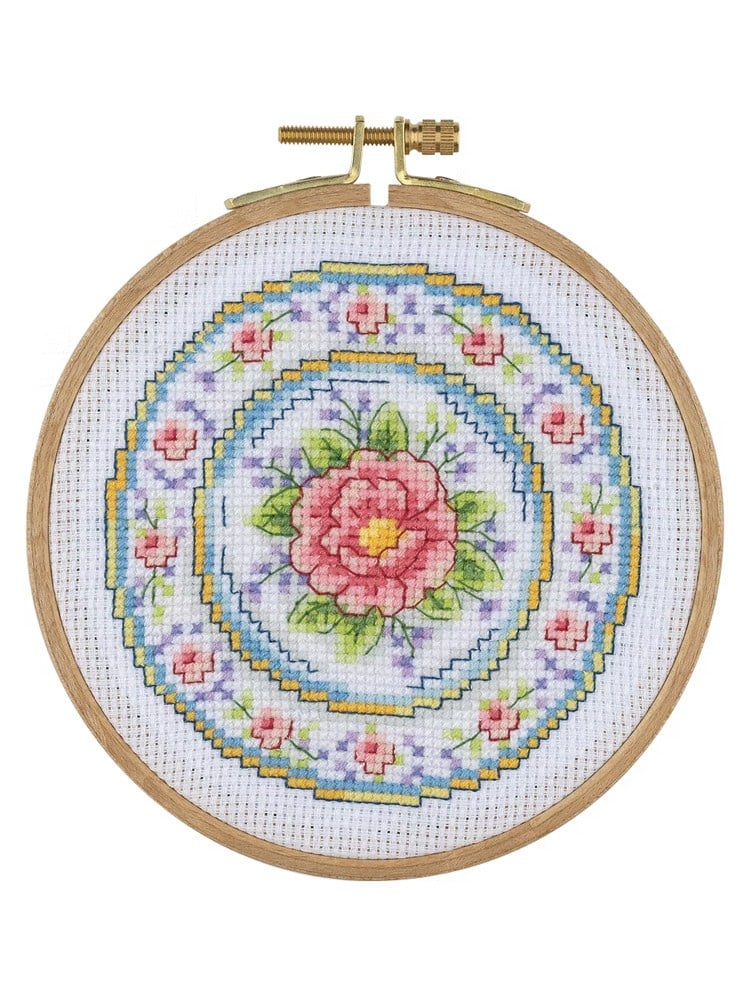 Tuva Ahşap Kasnaklı Kanaviçe Kiti 12,5cm - ACS05