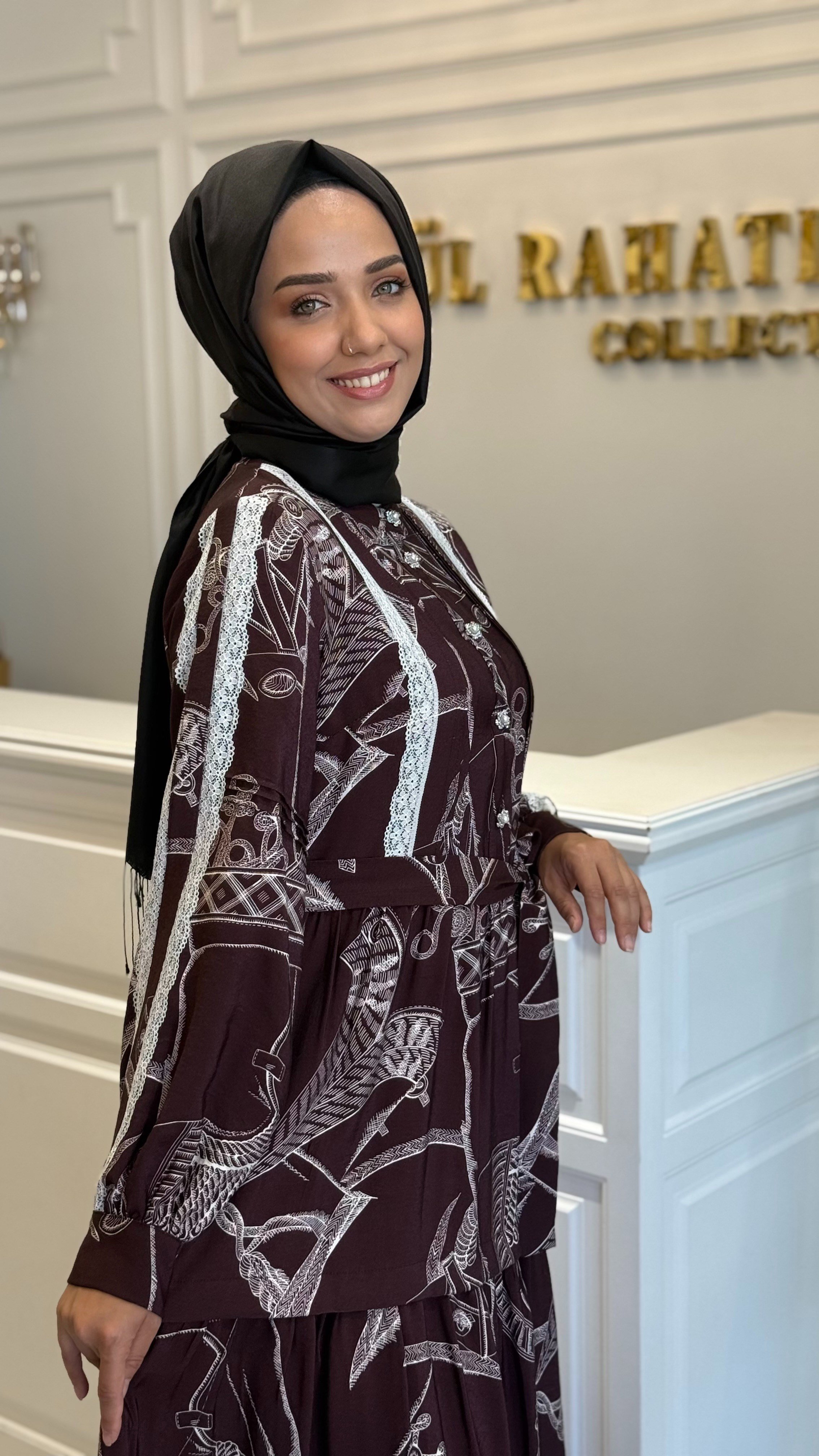 GHISA 4499 ELBİSE BORDO