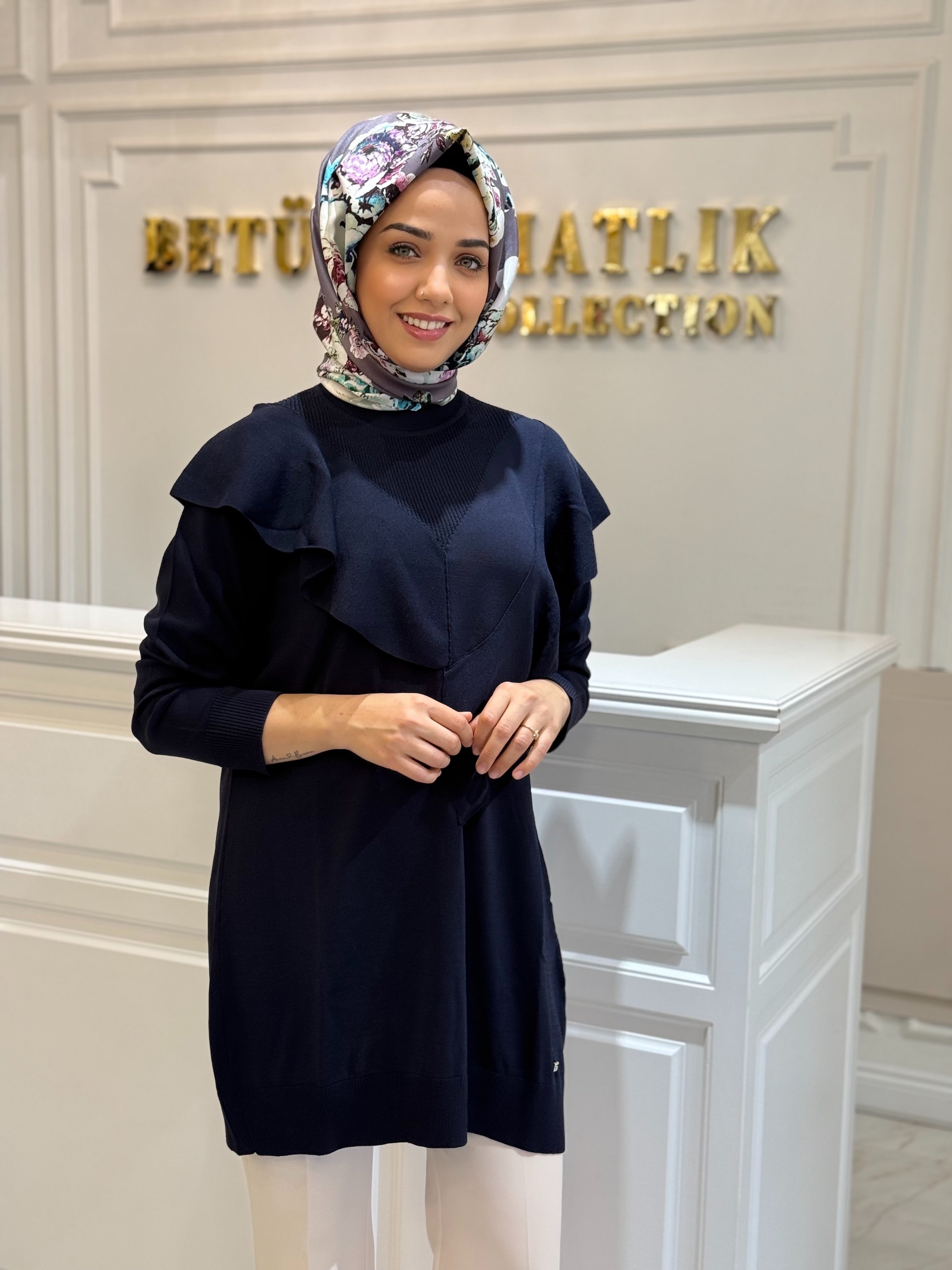 GHISA 4325 TUNİK LACİVERT