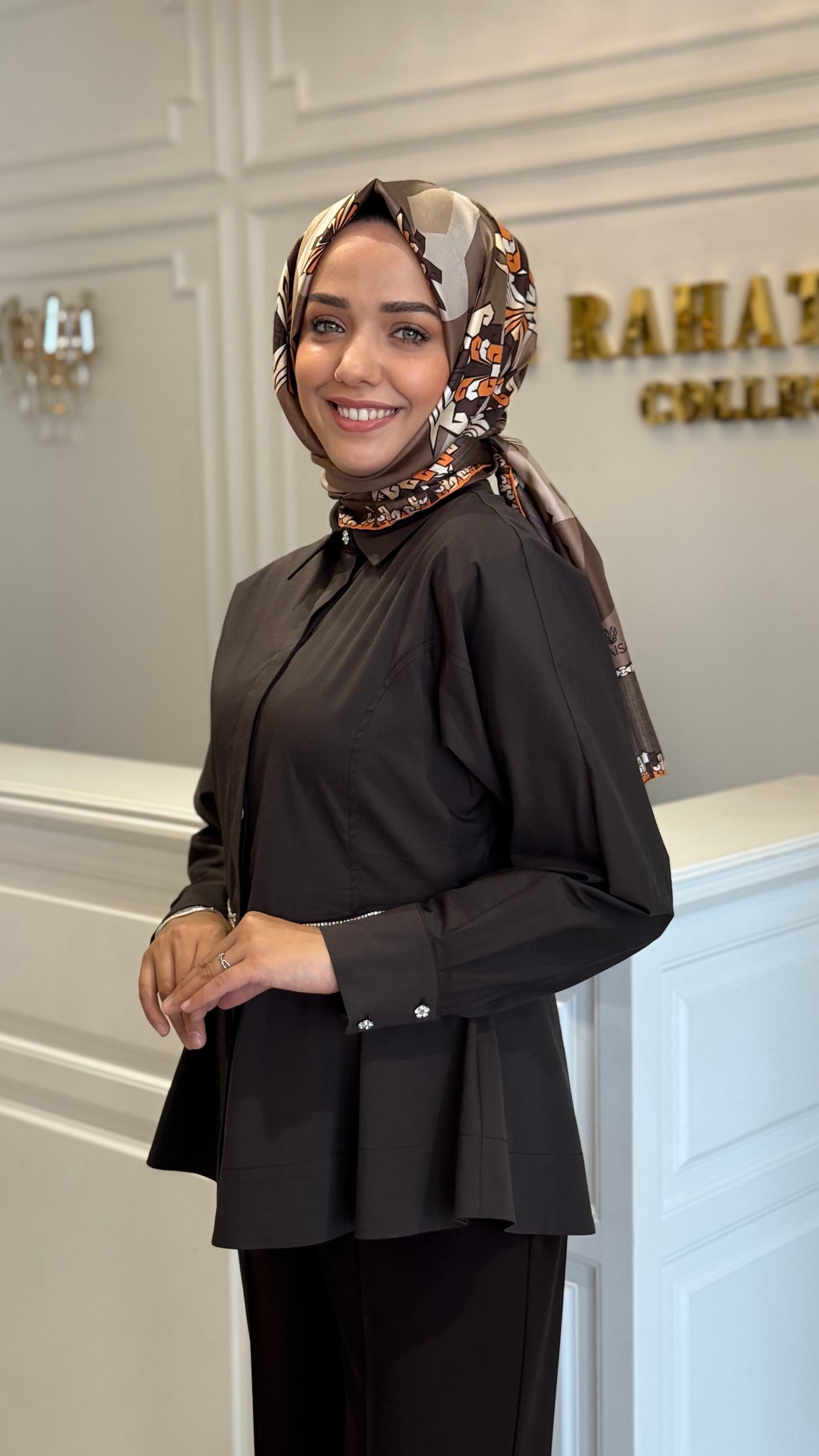 GHISA 4498 TUNİK GÖMLEK KAHVE