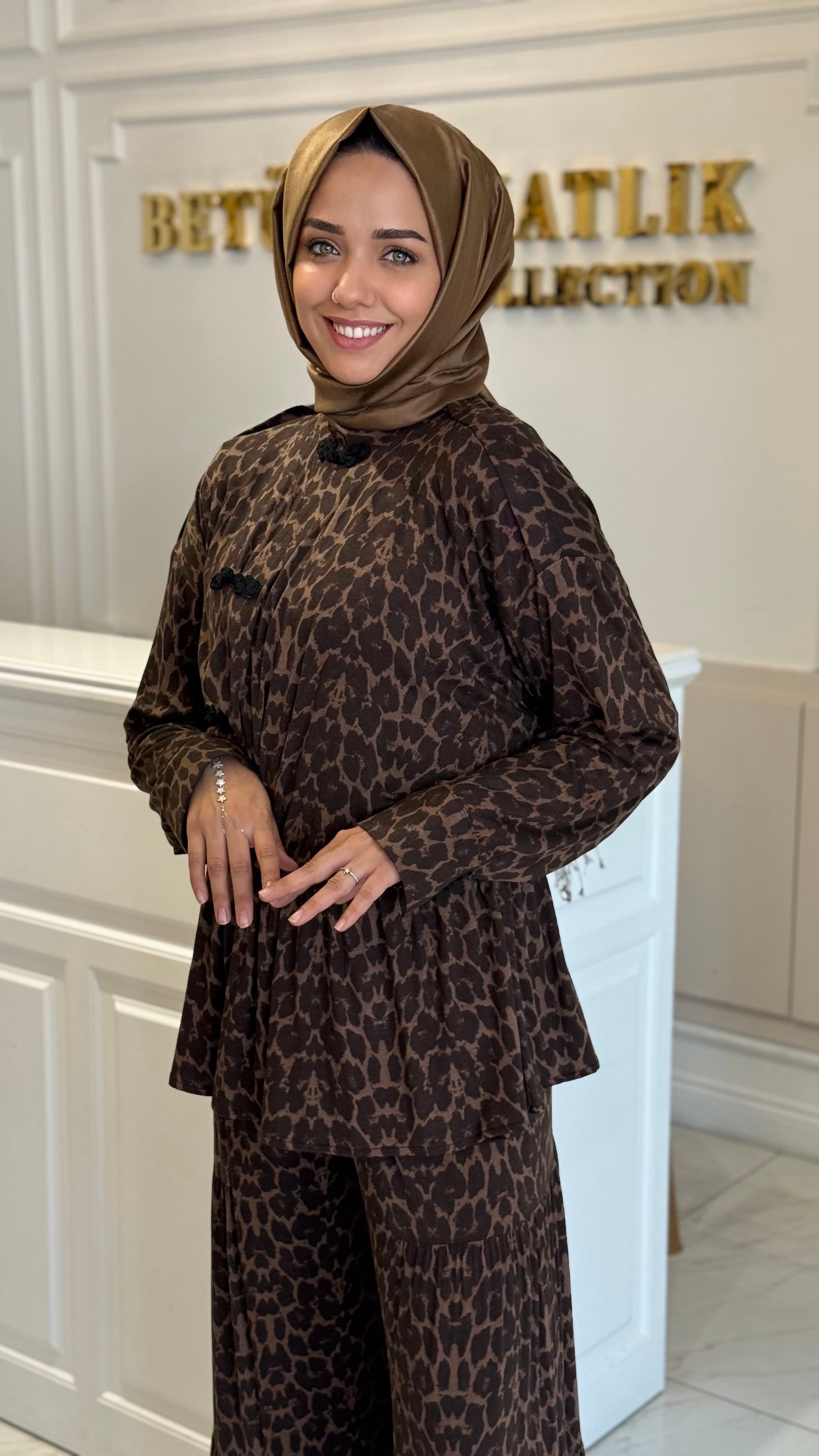 GHISA 9549 TAKIM KAHVE LEOPAR