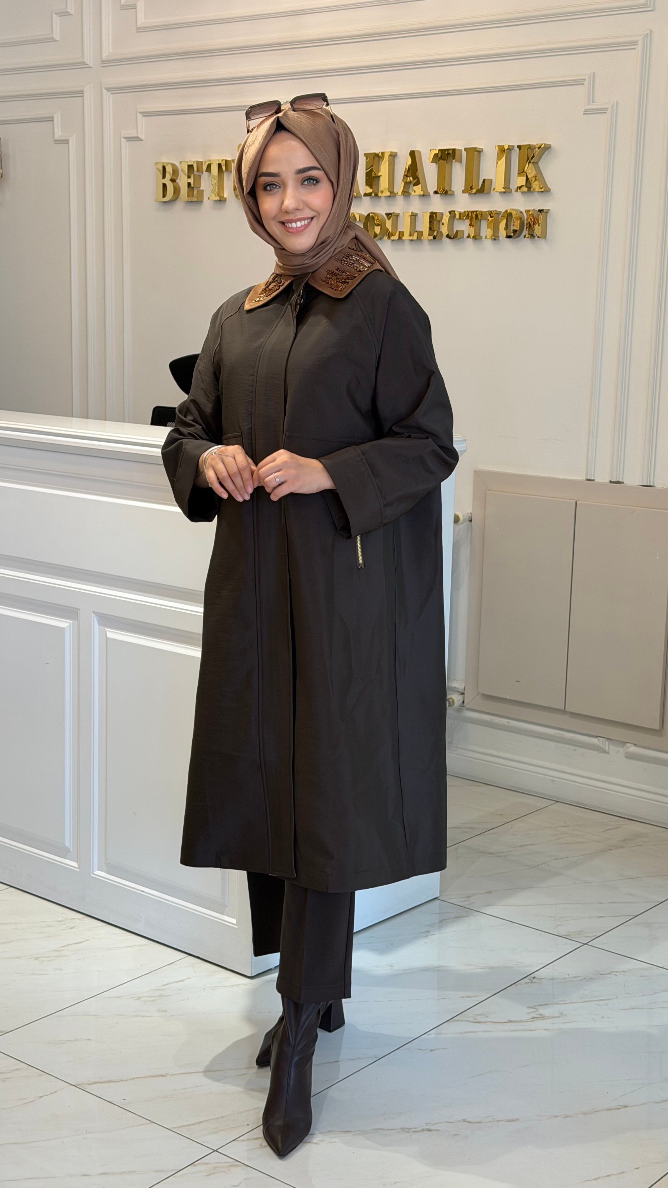 GHISA 2722 TRENCH KAHVE