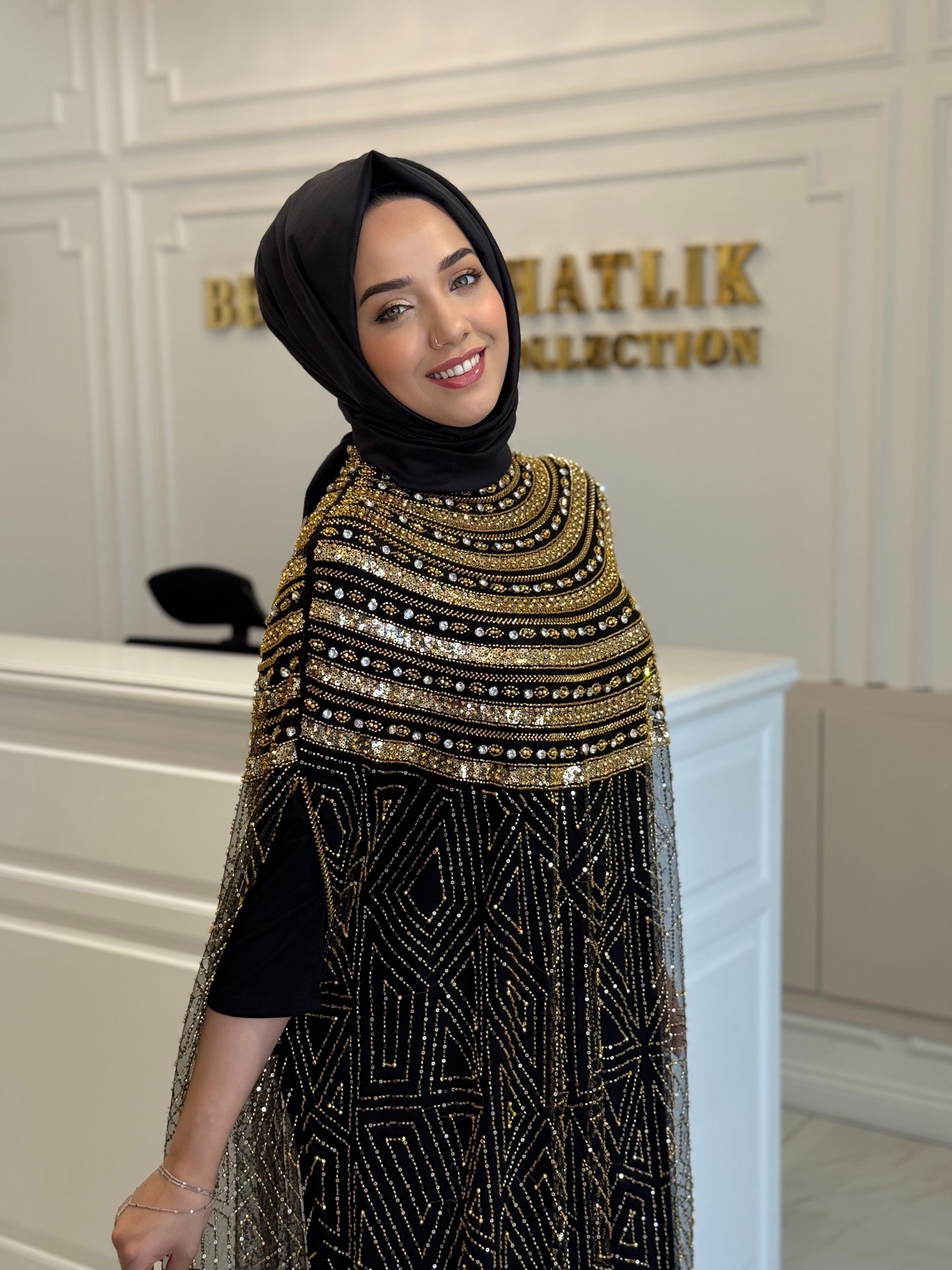 BTL Dubai Pul İşlemeli Elbise