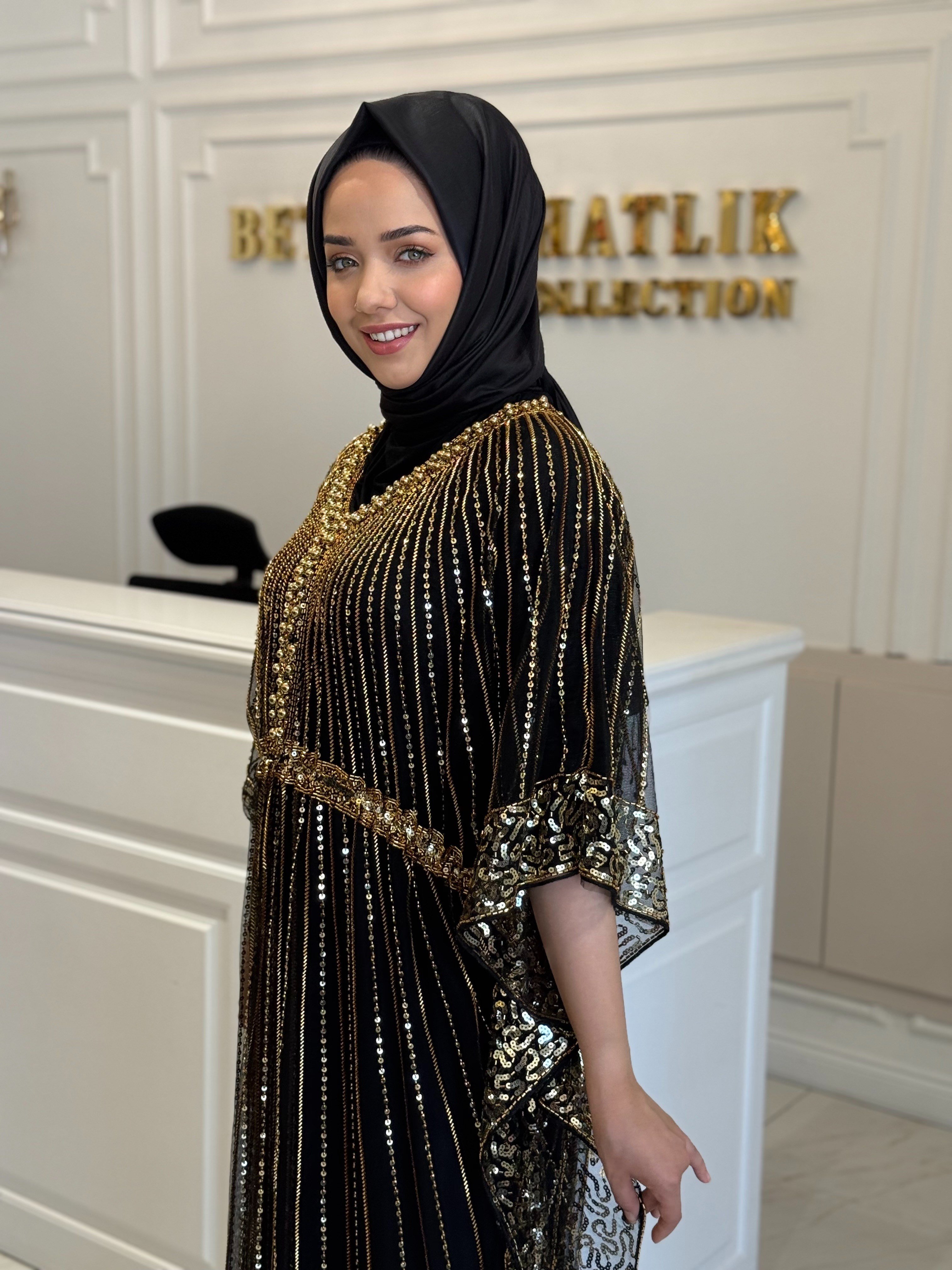 BTL Dubai Pul İşlemeli Elbise