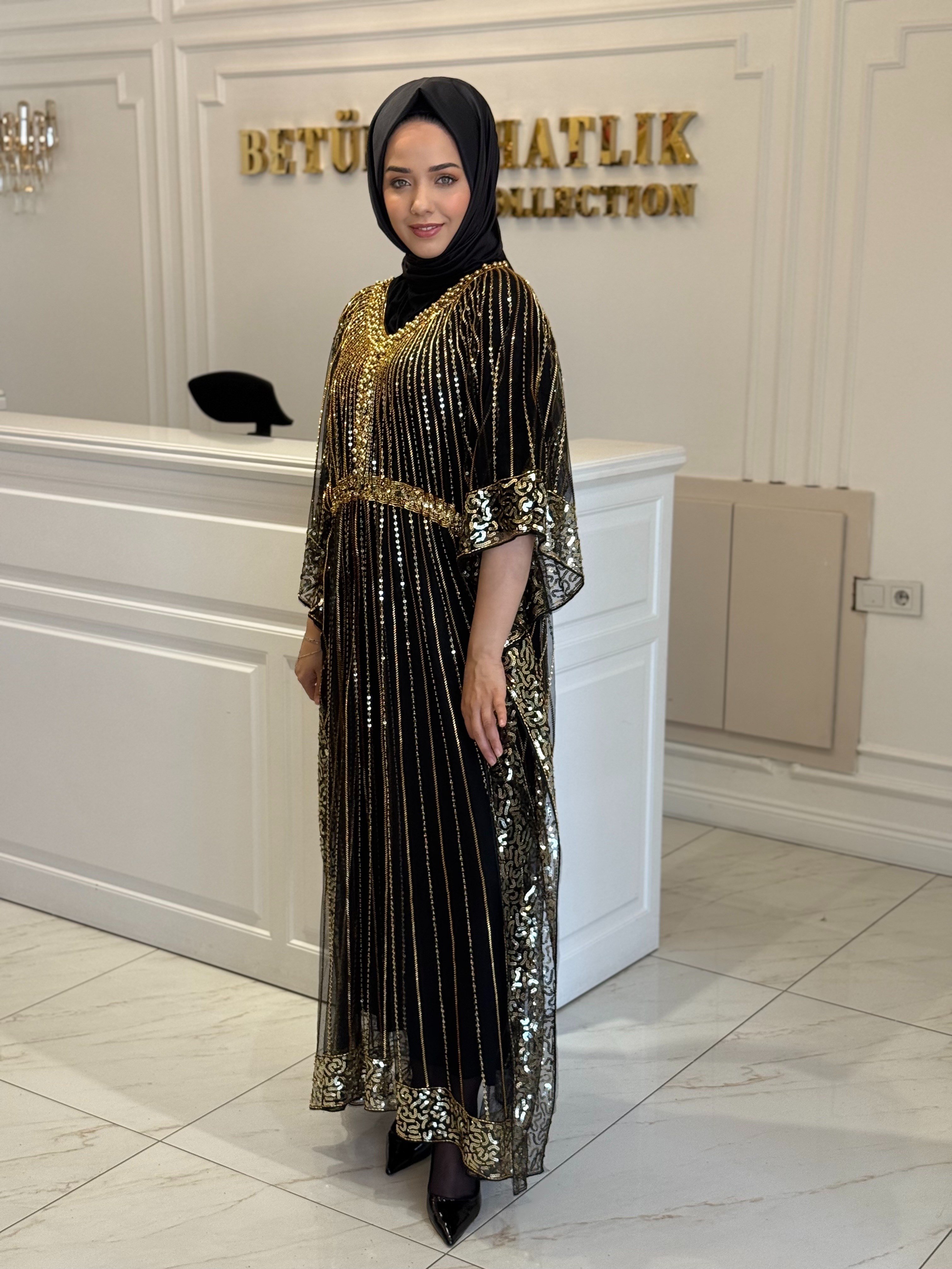 BTL Dubai Pul İşlemeli Elbise