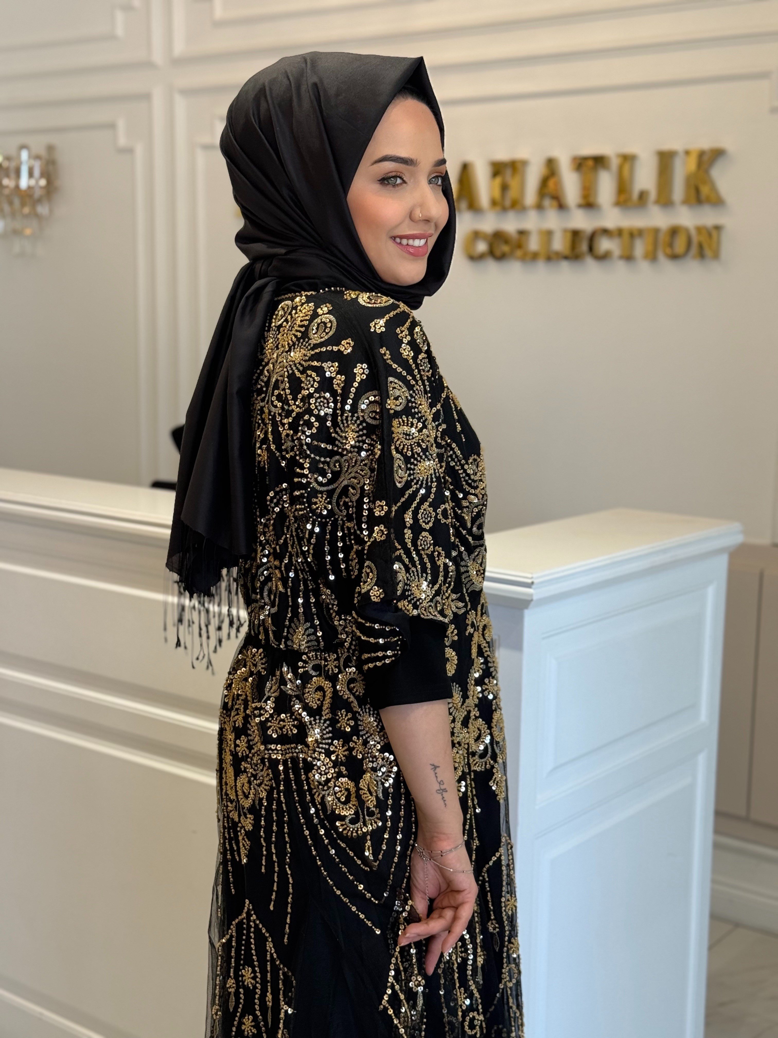 BTL Dubai Pul İşlemeli Elbise