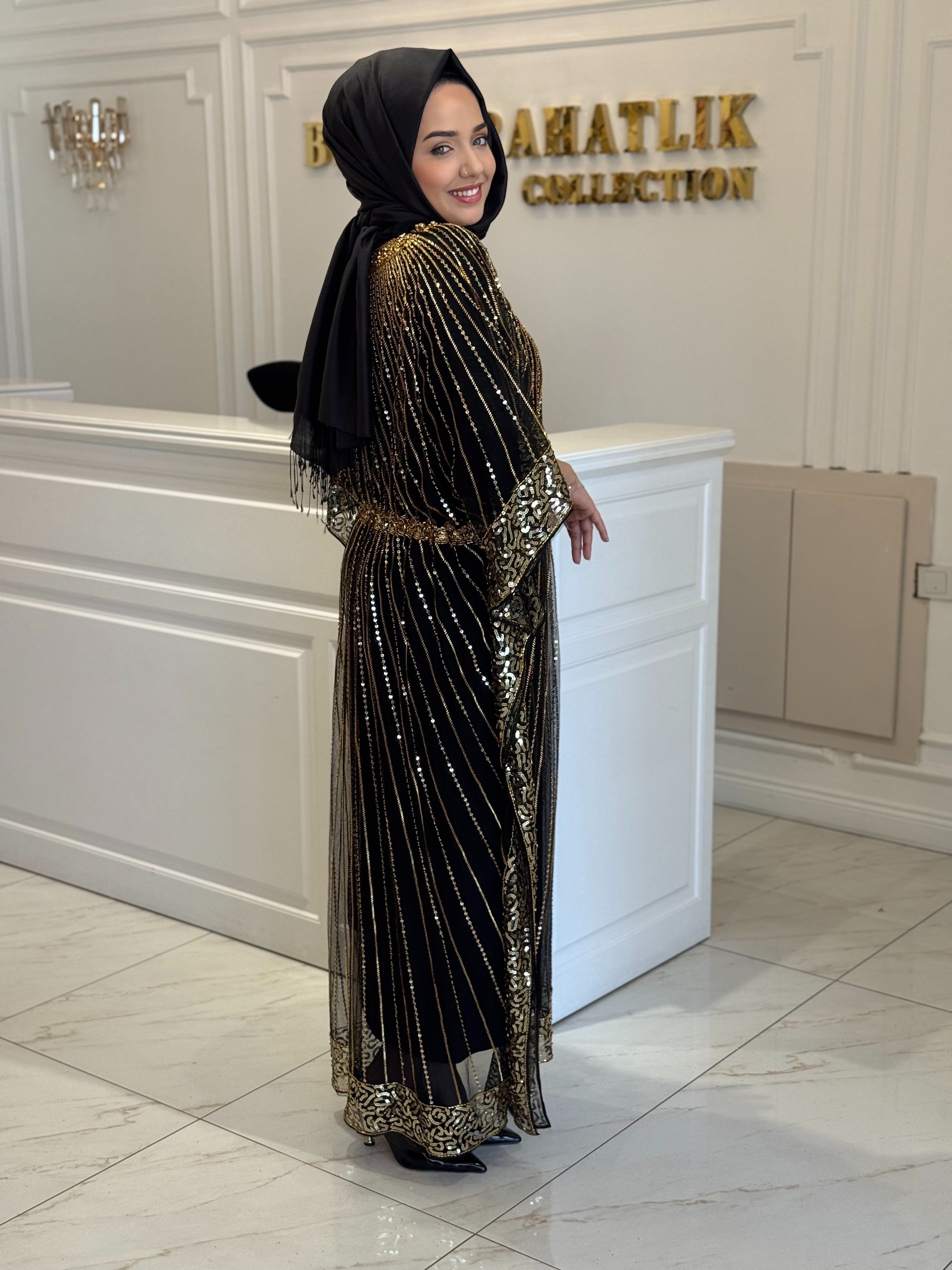 BTL Dubai Pul İşlemeli Elbise