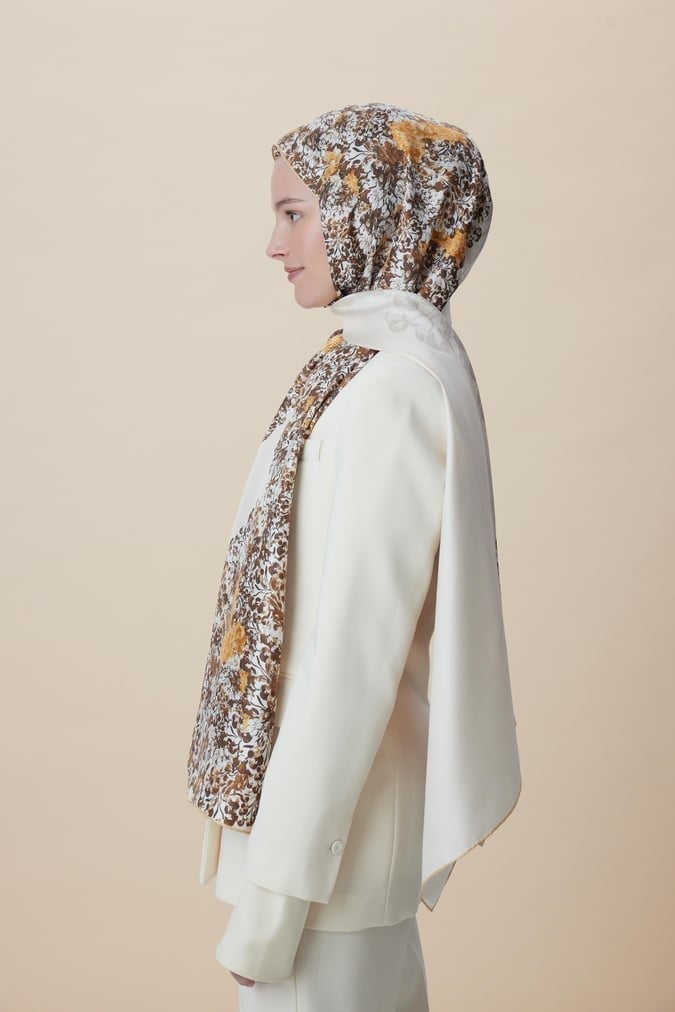 LARİN MULBERRY İPEK ŞAL BEJ