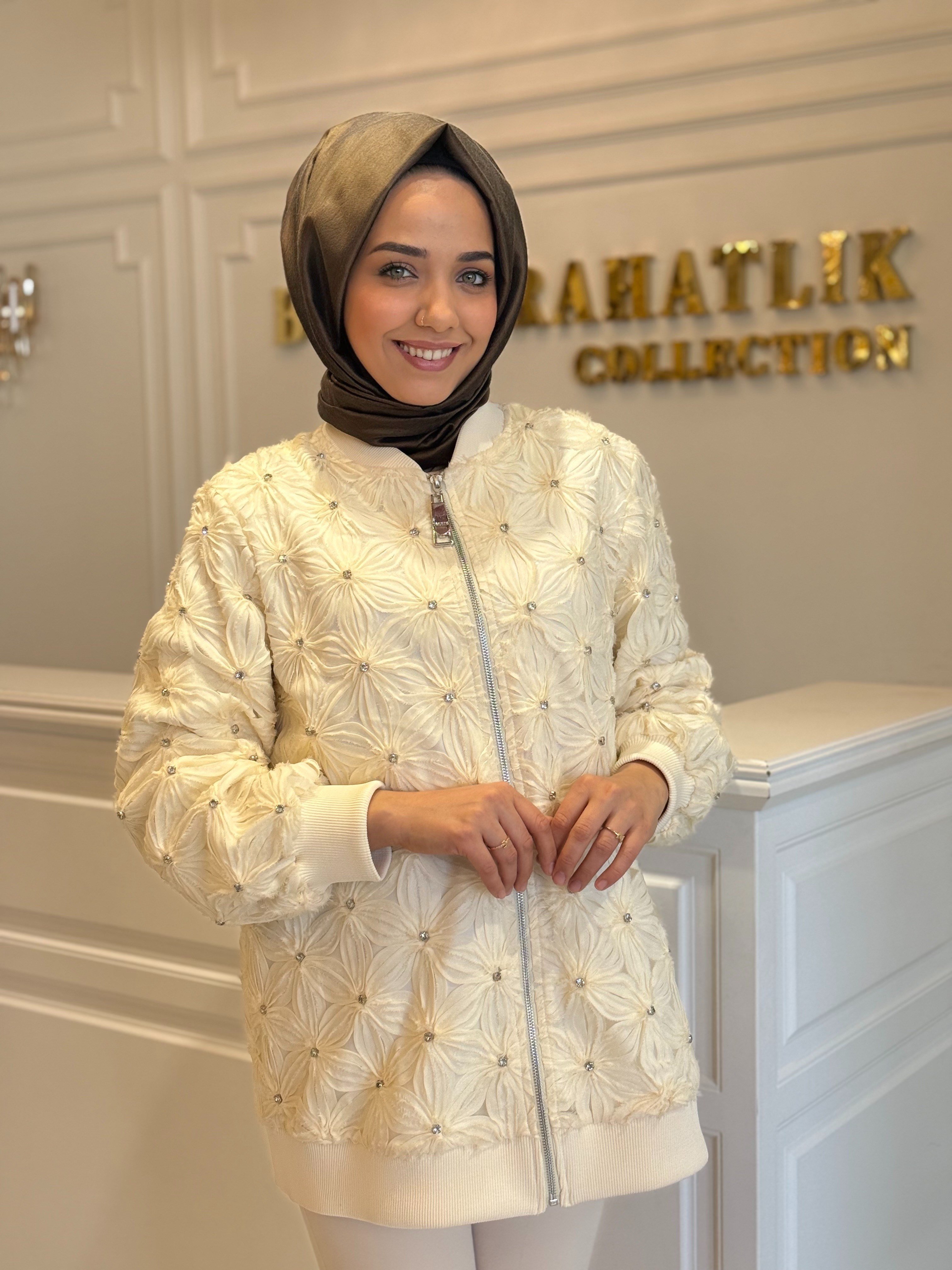 MISSEMRAMISS 4891 BOMBER CEKET EKRU